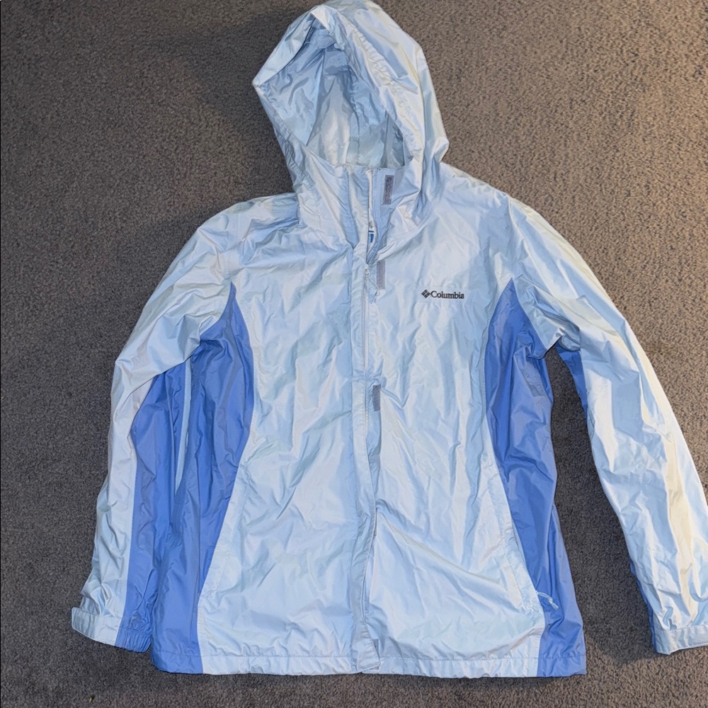 Women’s Columbia Two tone blue rain jacket